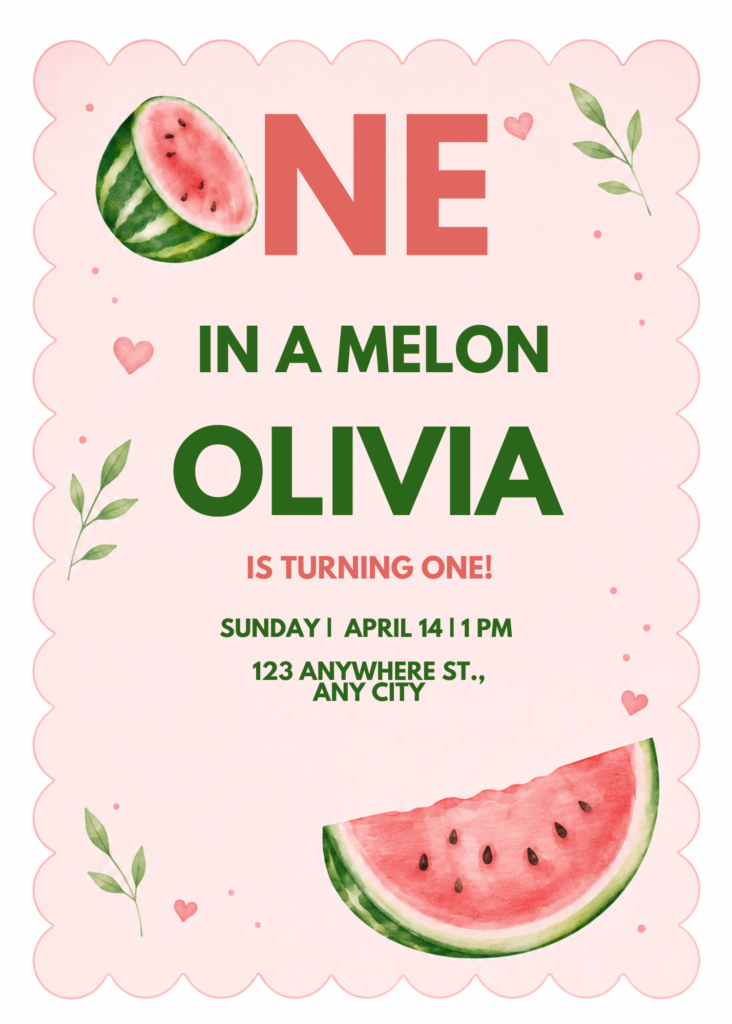 One in a Million First Birthday Invitation