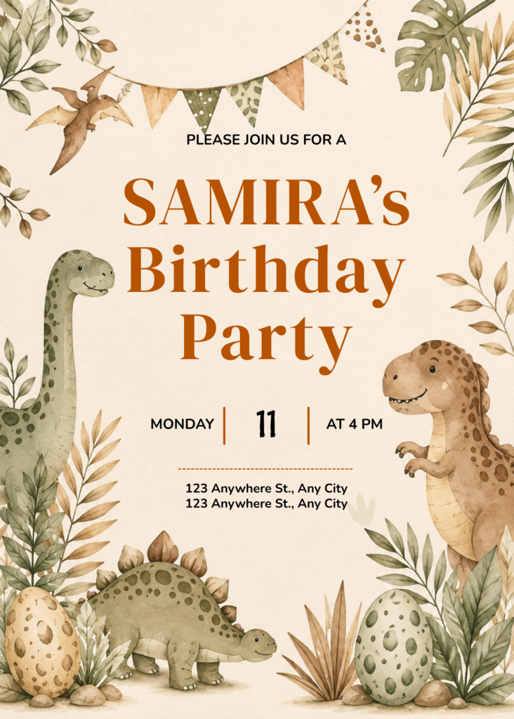 Boho Dinosaur Birthday