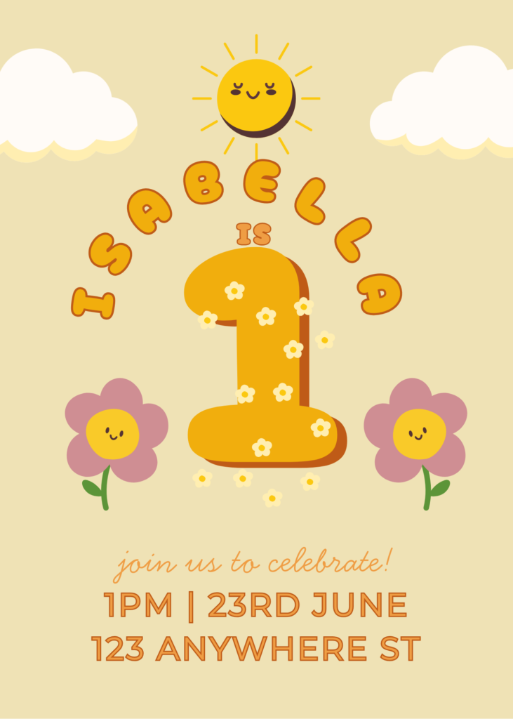 Floral Princess Garden Birthday Invitation