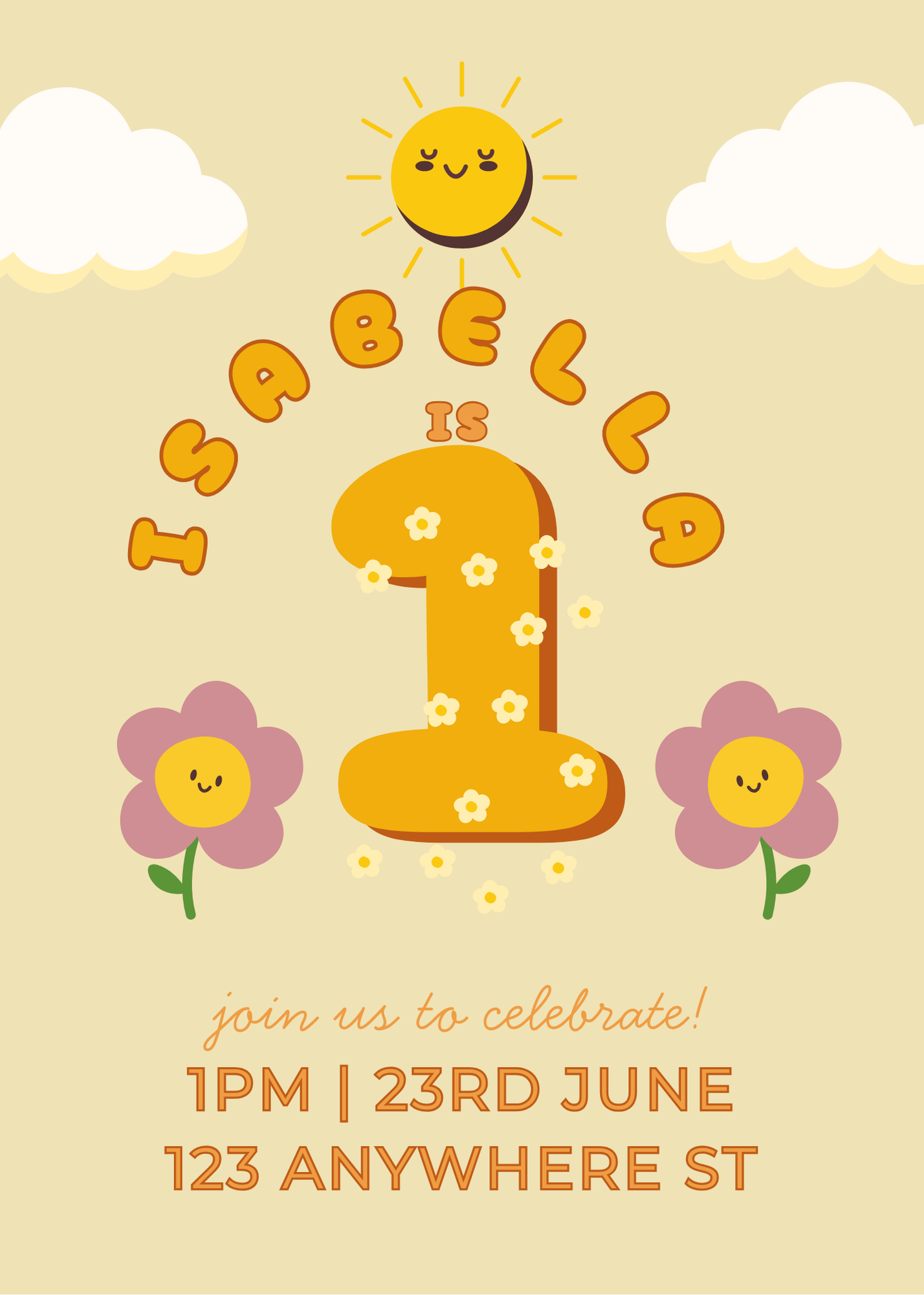 Floral Princess Garden Birthday Invitation