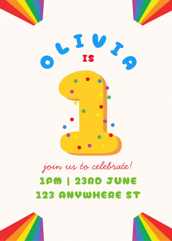 Retro Rainbow Birthday