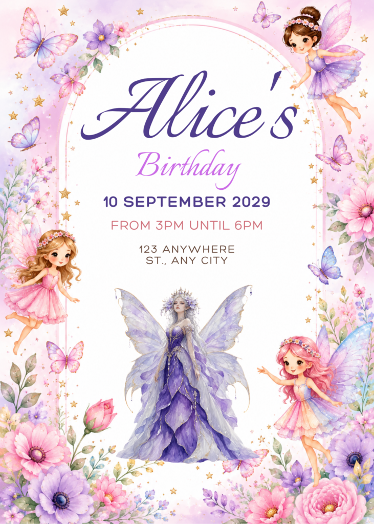 Fairy Butterfly Birthday