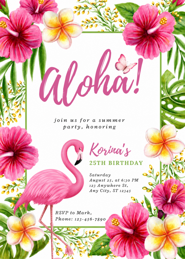 Tropical Floral Birthday
