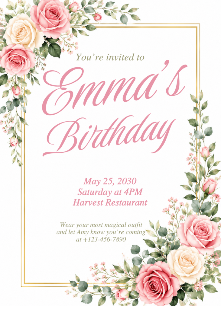 Rose Garden Birthday
