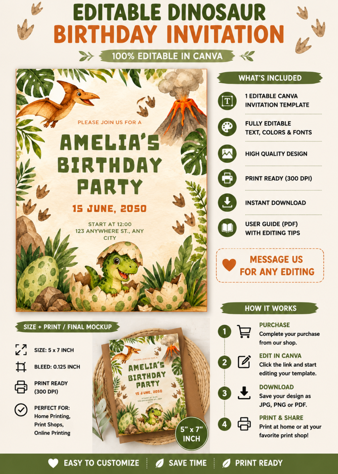 Dinosaur Egg Hatching Birthday