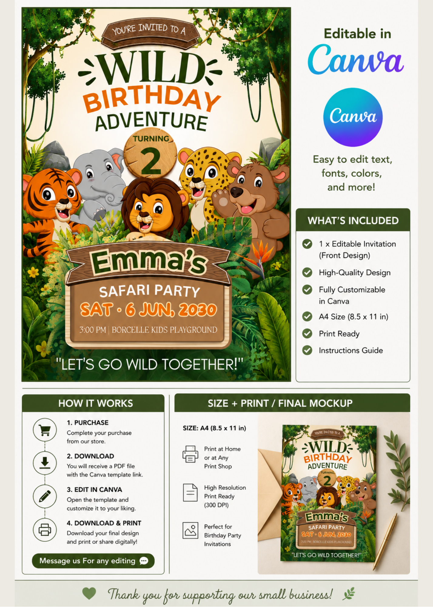 Neutral Safari Birthday
