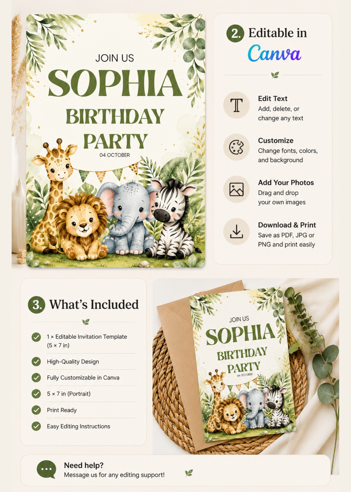 Safari Animal Parade