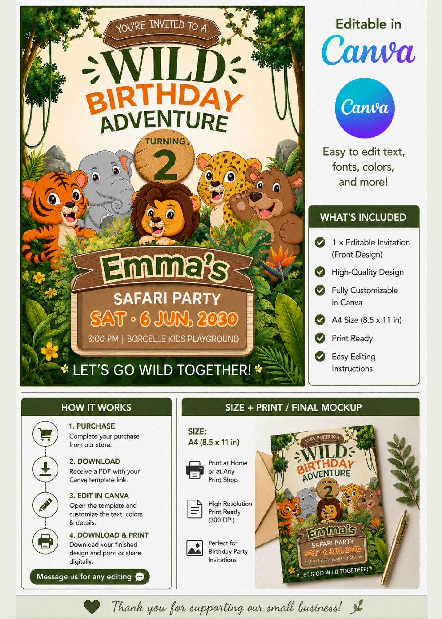 Neutral Safari Birthday