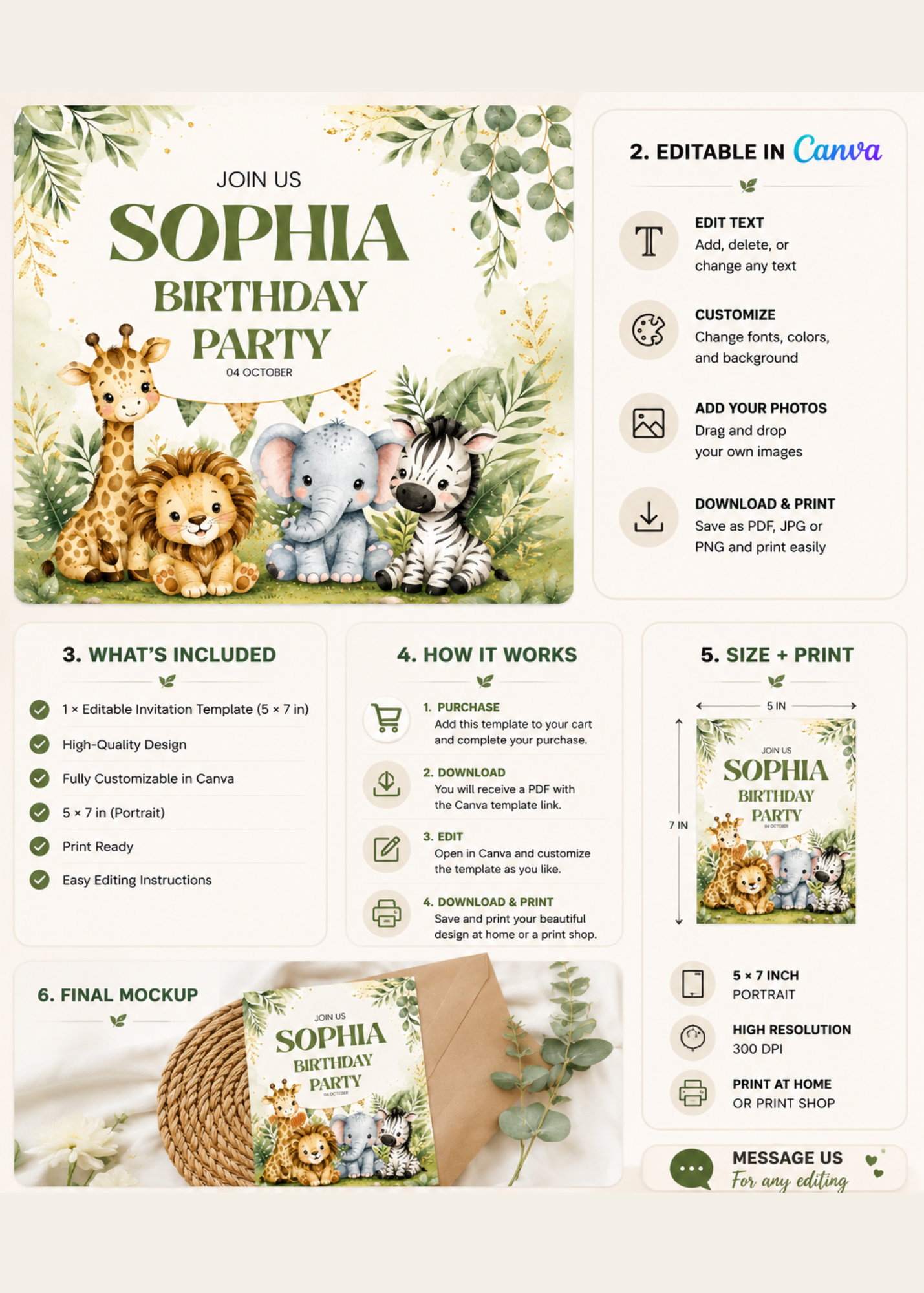 Safari Animal Parade