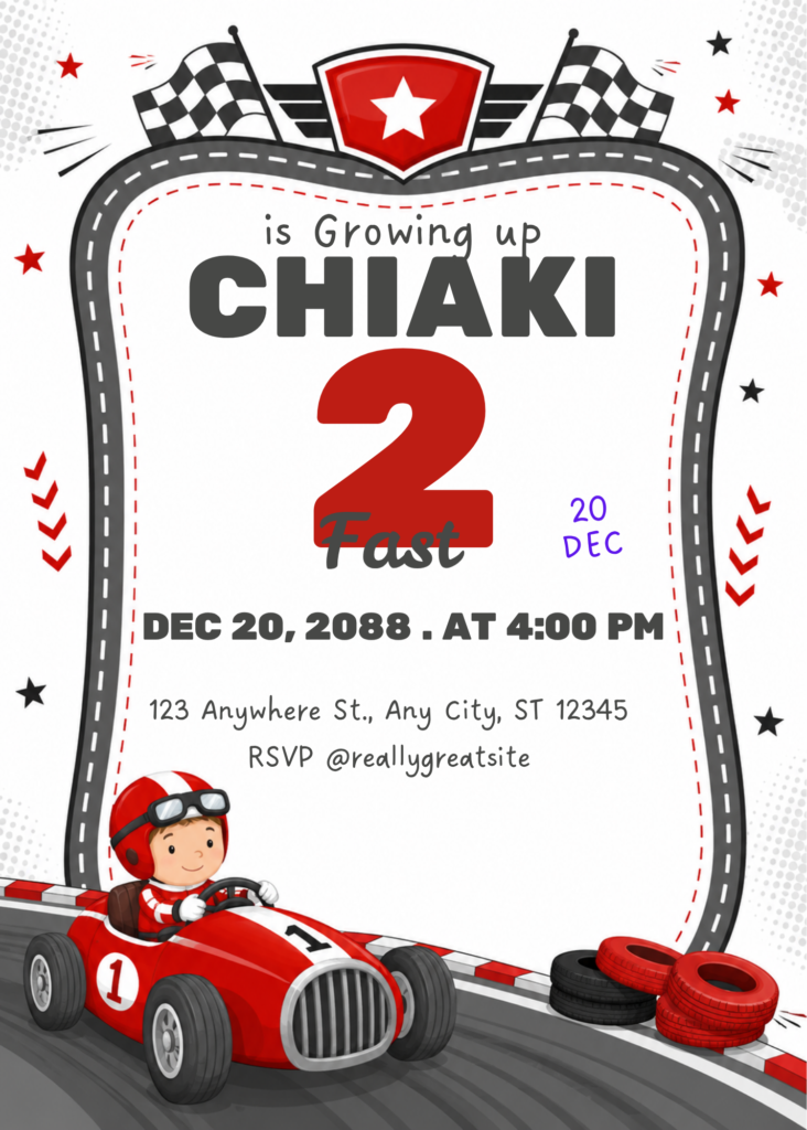 Red Sports Car Birthday