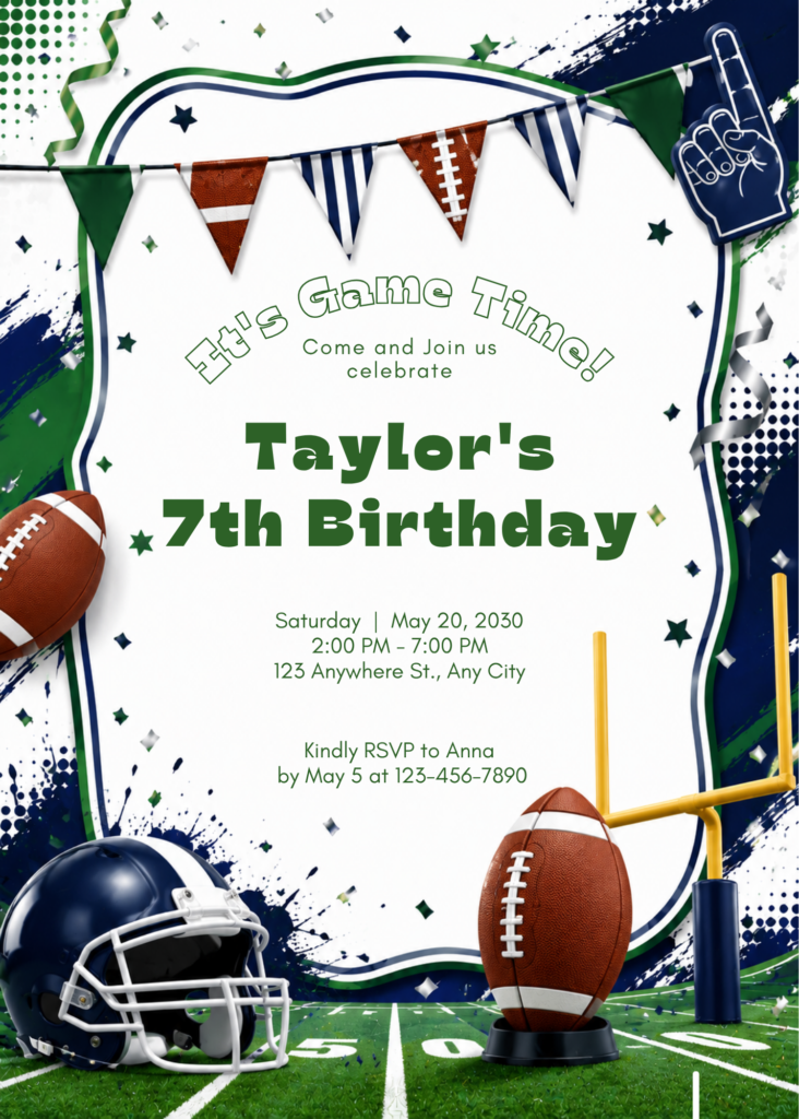 Touchdown birthday, it’s game time