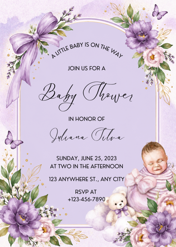Editable Baby Shower Invitation Template