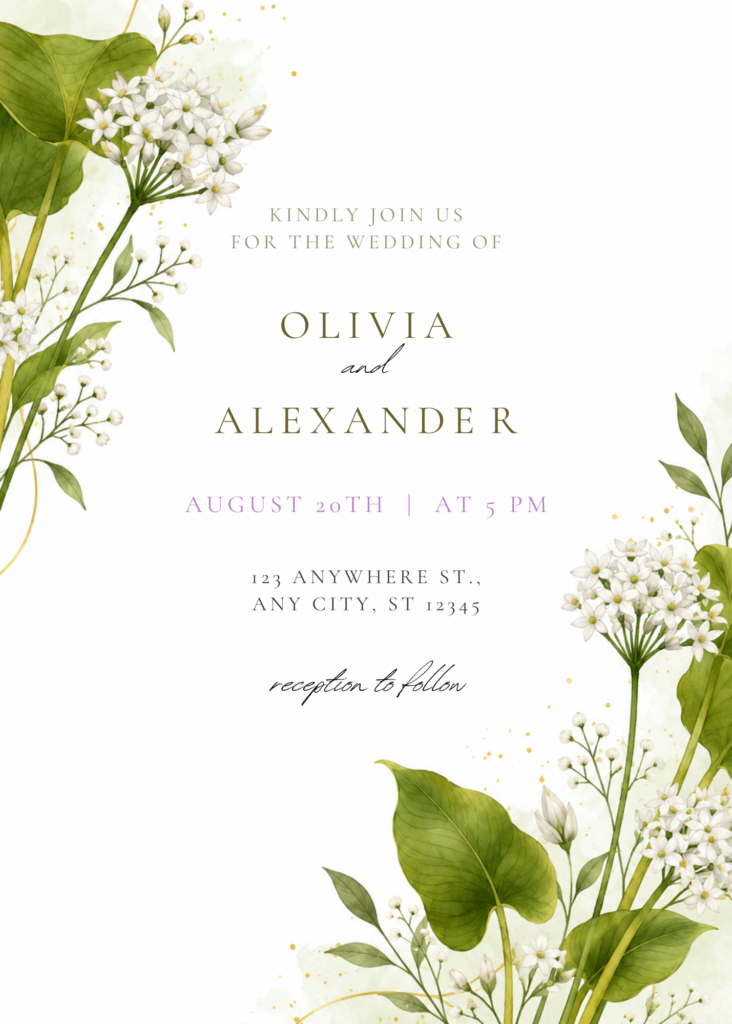 Editable Minimalist Wedding Invitation