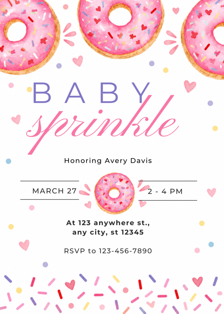 Editable Baby Sprinkle Invitation Template