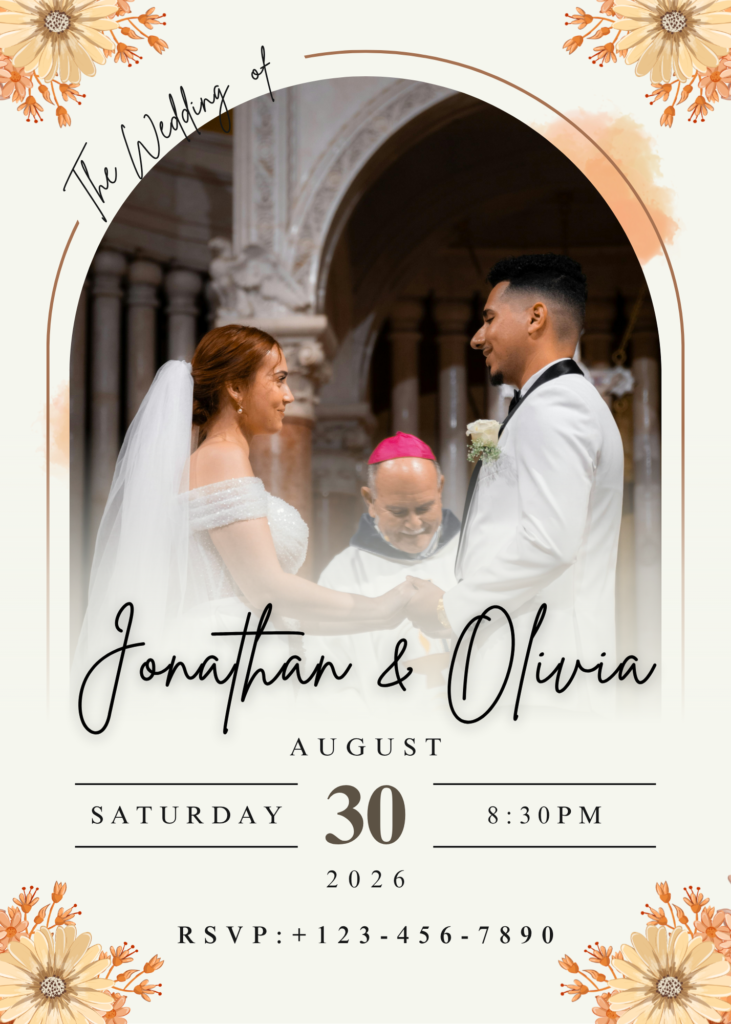 Editable Elegant Wedding Invitation