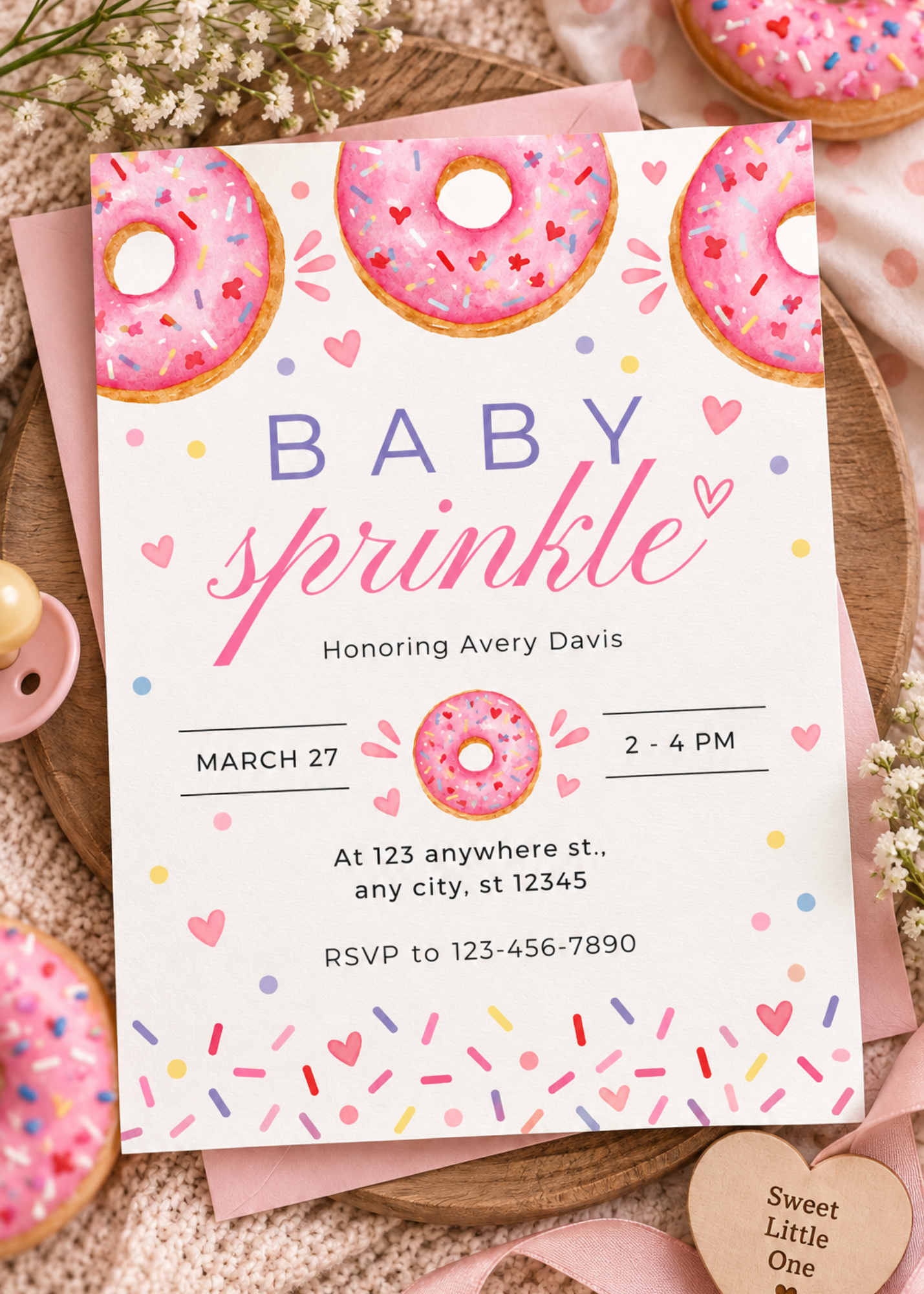 Editable Baby Sprinkle Invitation Template
