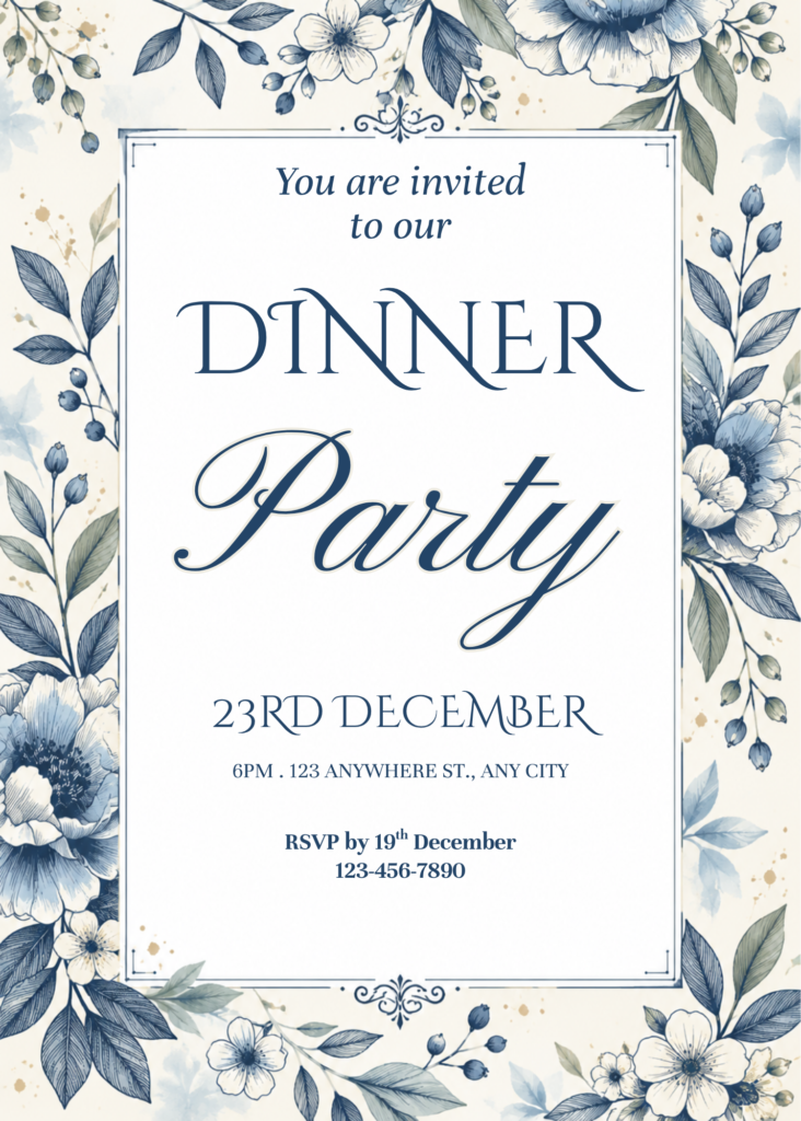 Editable Canva rehearsal dinner invitation template