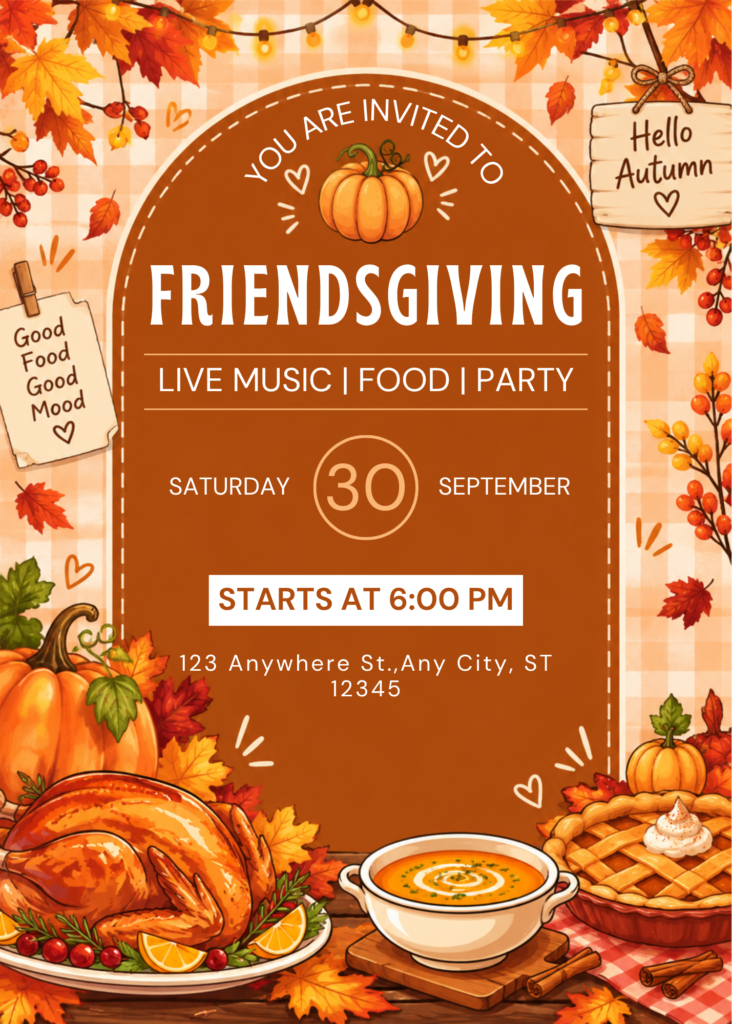 Editable Friendsgiving Invitation Template