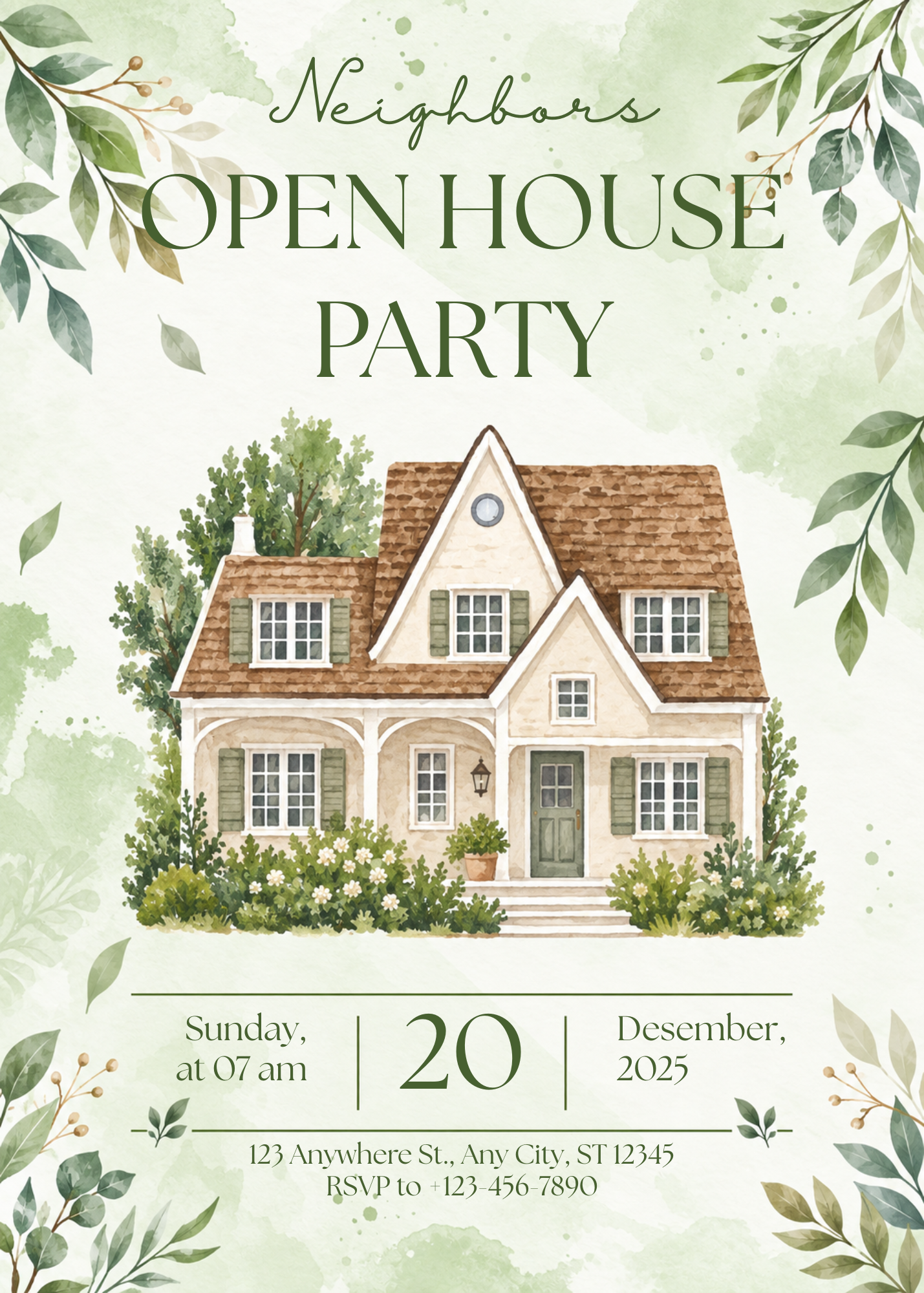 Editable Canva new apartment celebration invitation template